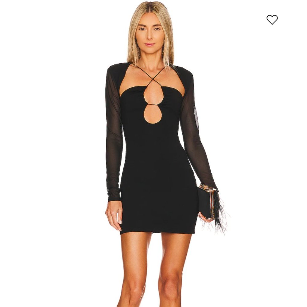 Revolve Camila Coelho Faith Mini Dress in Black